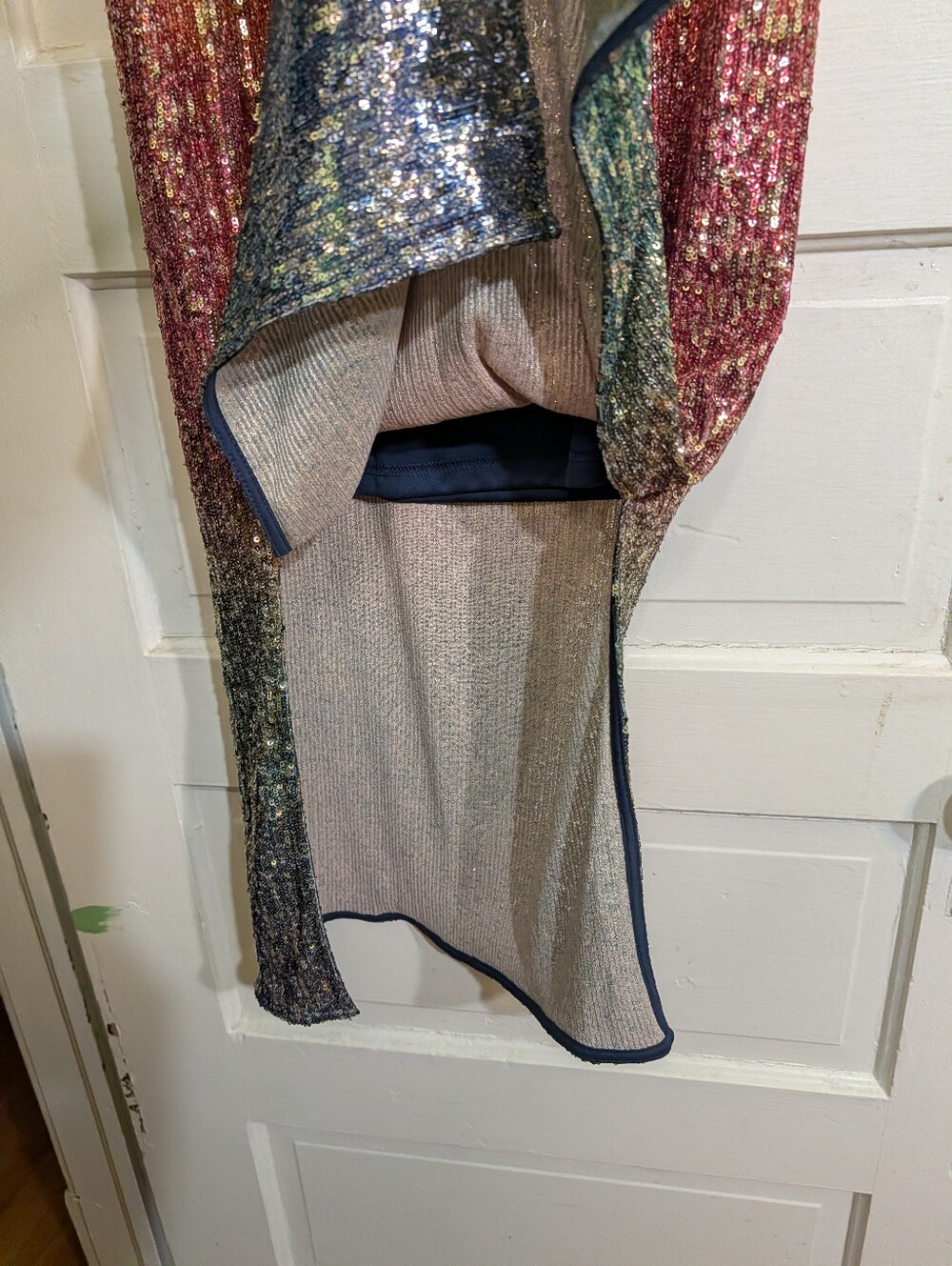 Francesca's Studio 19 Ombre Sequin Sleeveless Midi Dress Size M - Picture 5 of 9